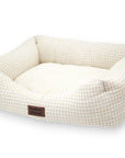 Cama para perros vichy beige