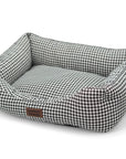 Cama para perros vichy negro