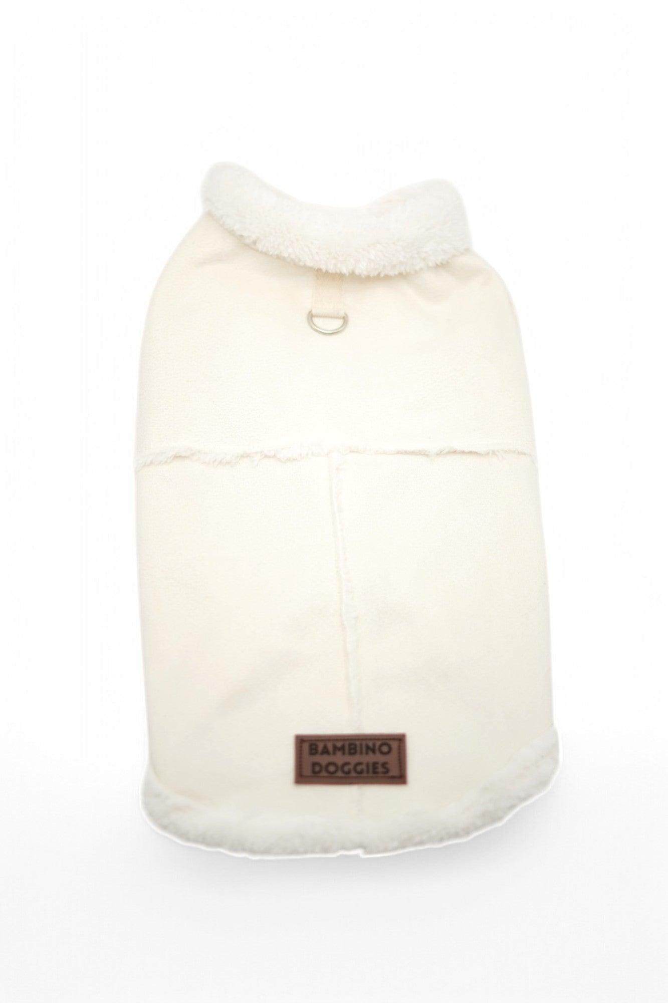 Abrigo para perros borreguito beige