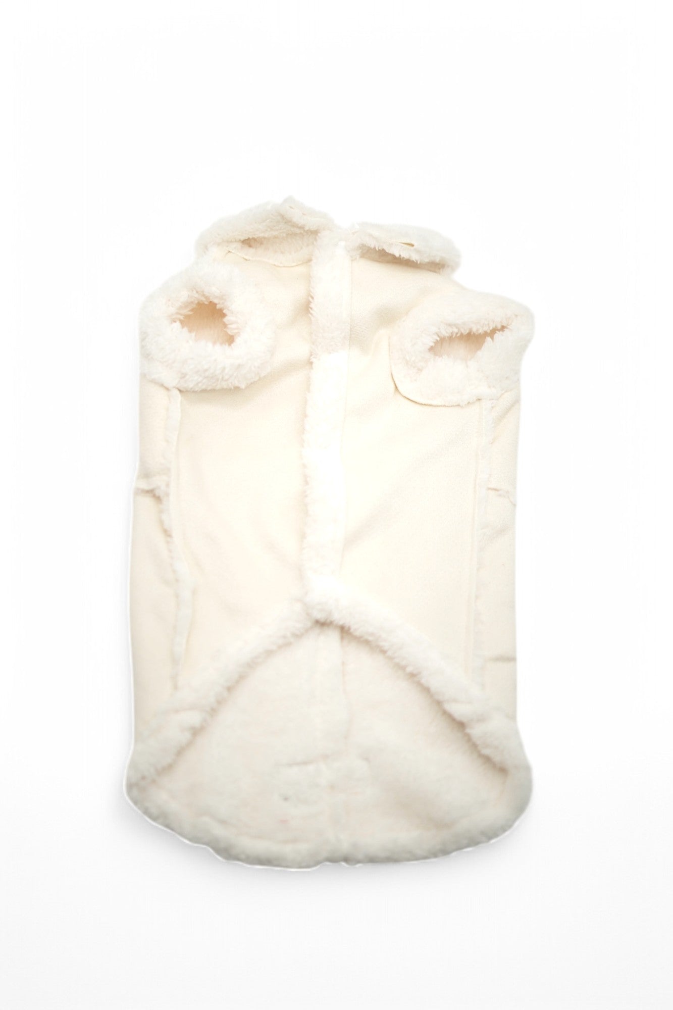 Abrigo para perros borreguito beige
