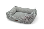 Cama para perros vichy negro