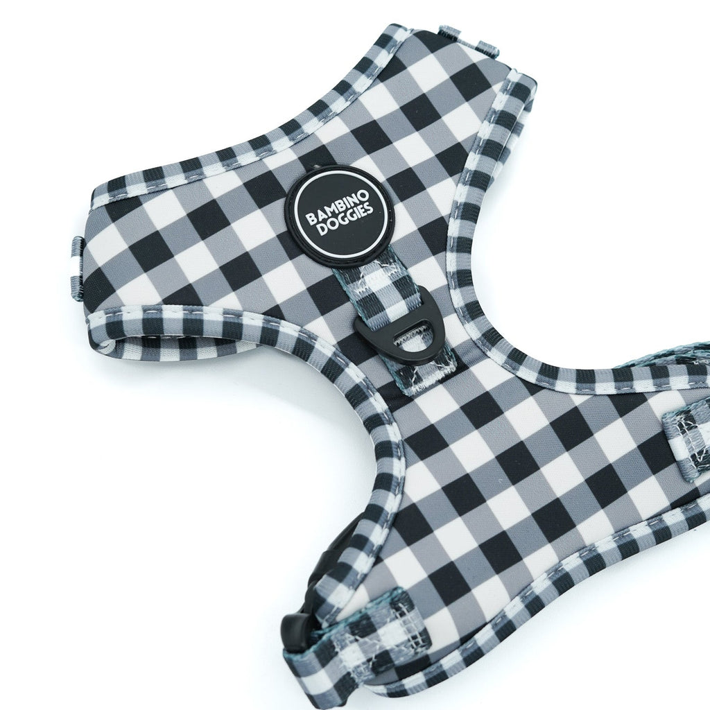 Arnés para perros Vichy negro