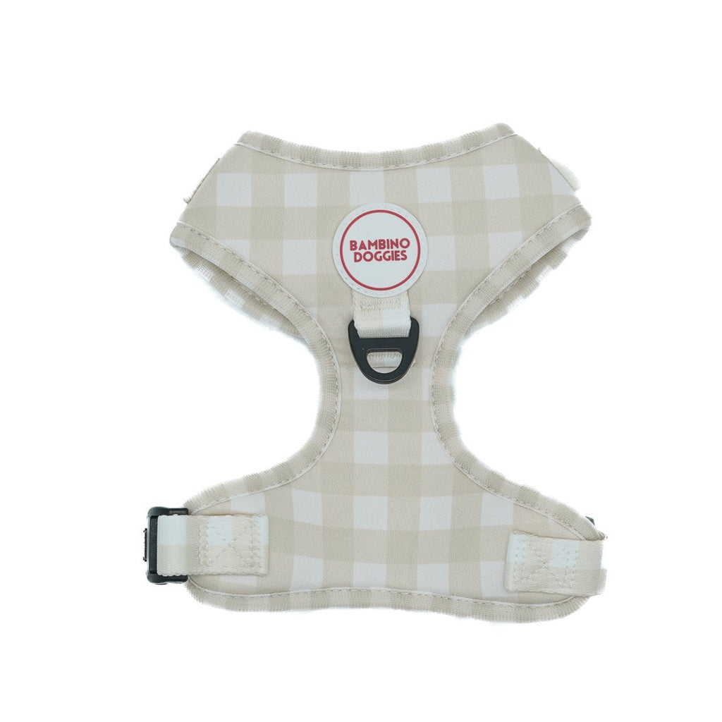 Arnés para perros Vichy beige