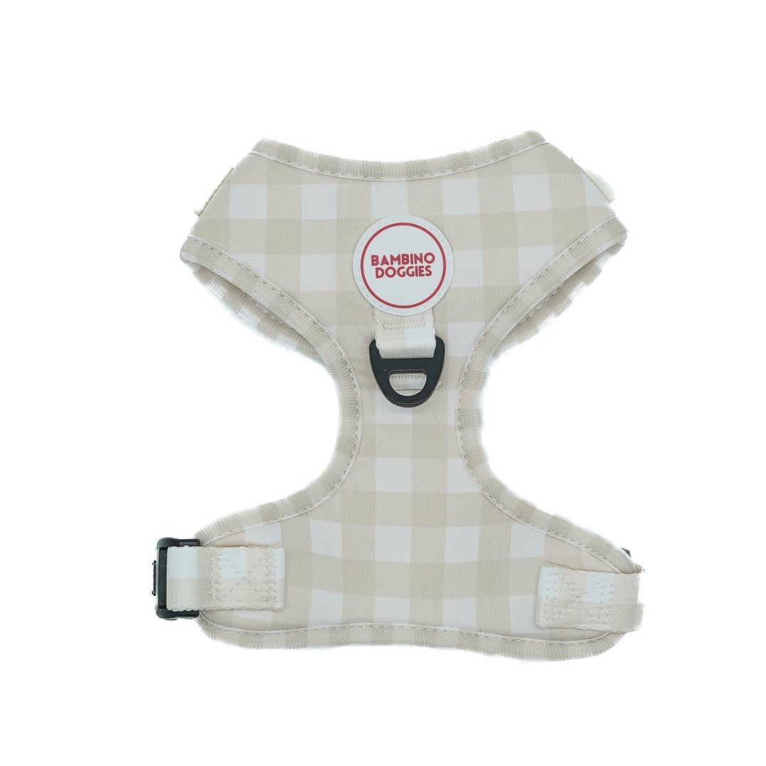 Arnés para perros Vichy beige