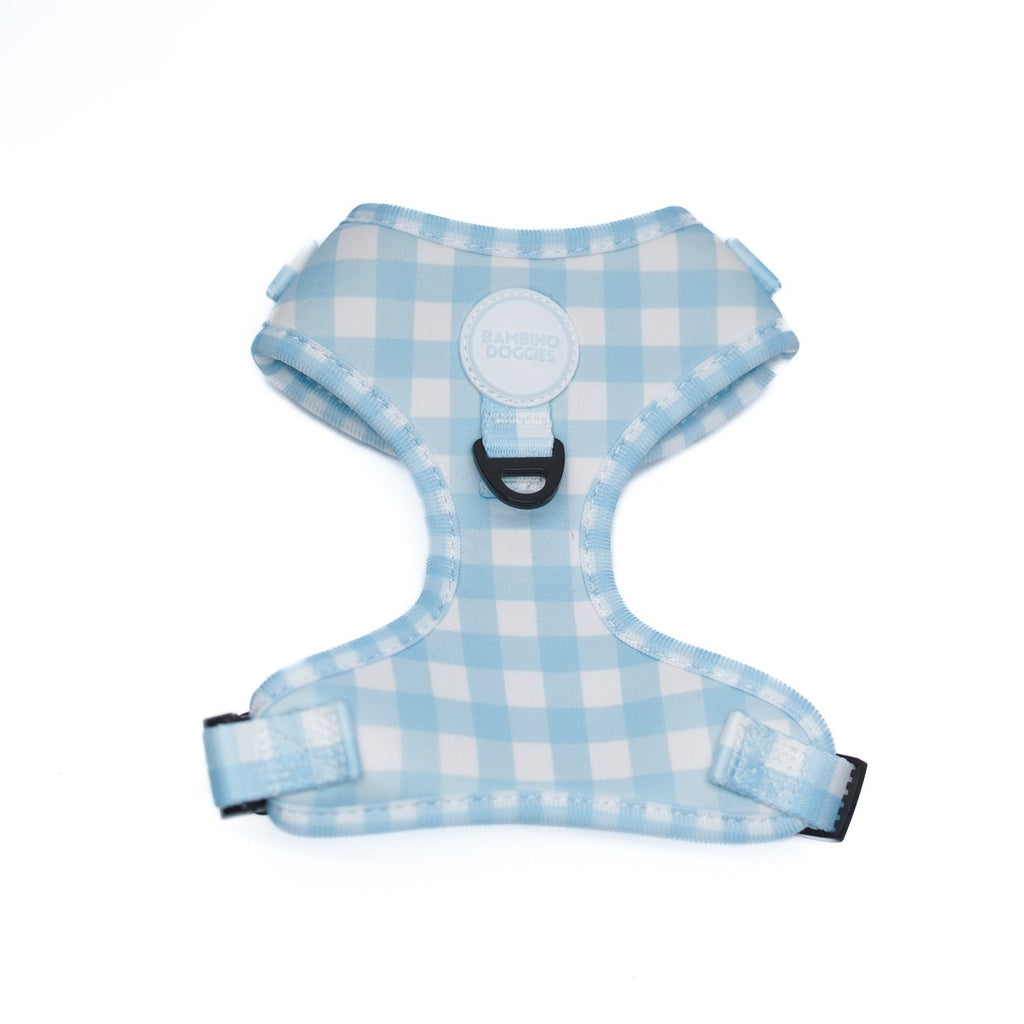 Arnés ajustable para perros Vichy azul