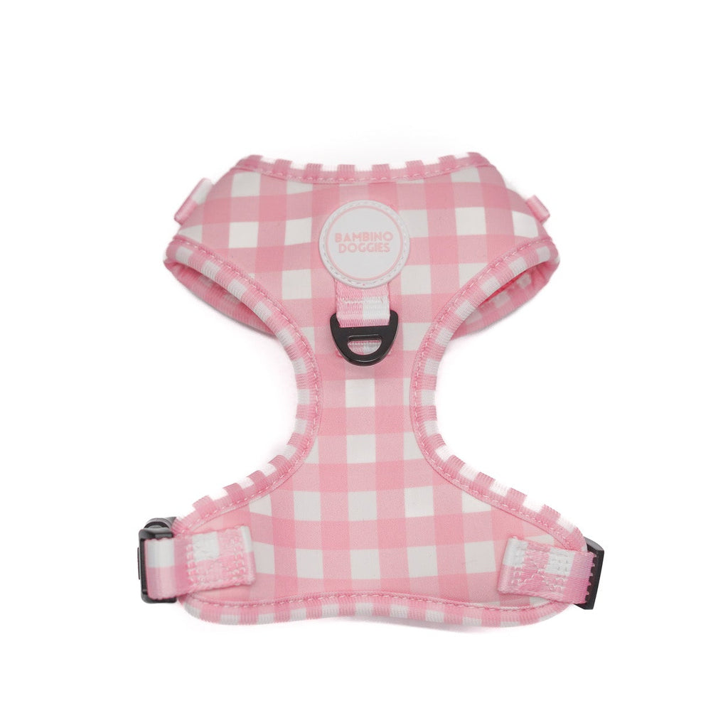 Arnés ajustable para perros Vichy rosa