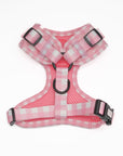 Arnés ajustable para perros Vichy rosa
